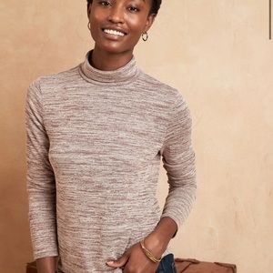 Banana Republic Marled Gray LuxeSpun Turtleneck